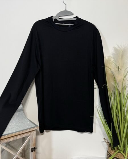 ASOS Black Crew Neck Long Sleeve Top Size S