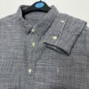 All saint Grey Woven Logo Long Sleeve Shirt Size M