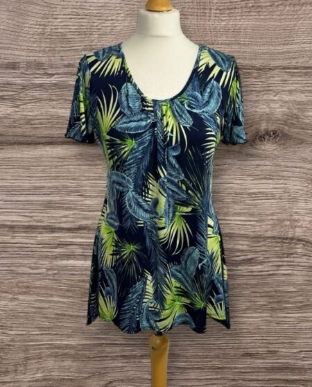 Arista Flowy TunicLeaf Design Stretch  Gathered Yolk Size 10/12