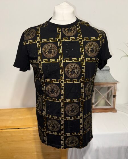 BLACK GRAPHIC SHORT SLEEVE T-SHIRT SIZE L