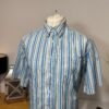 Bar Harbour By Double Two Cotton Stripe Short Sleeve Shirt Size XL