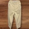Beige Straight Leg Jeans Front/rear Pockets Zip/button Close Size 10-12