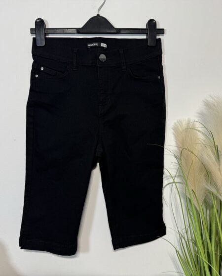 Black Wonder Fit Stretch Denim Shorts Size S