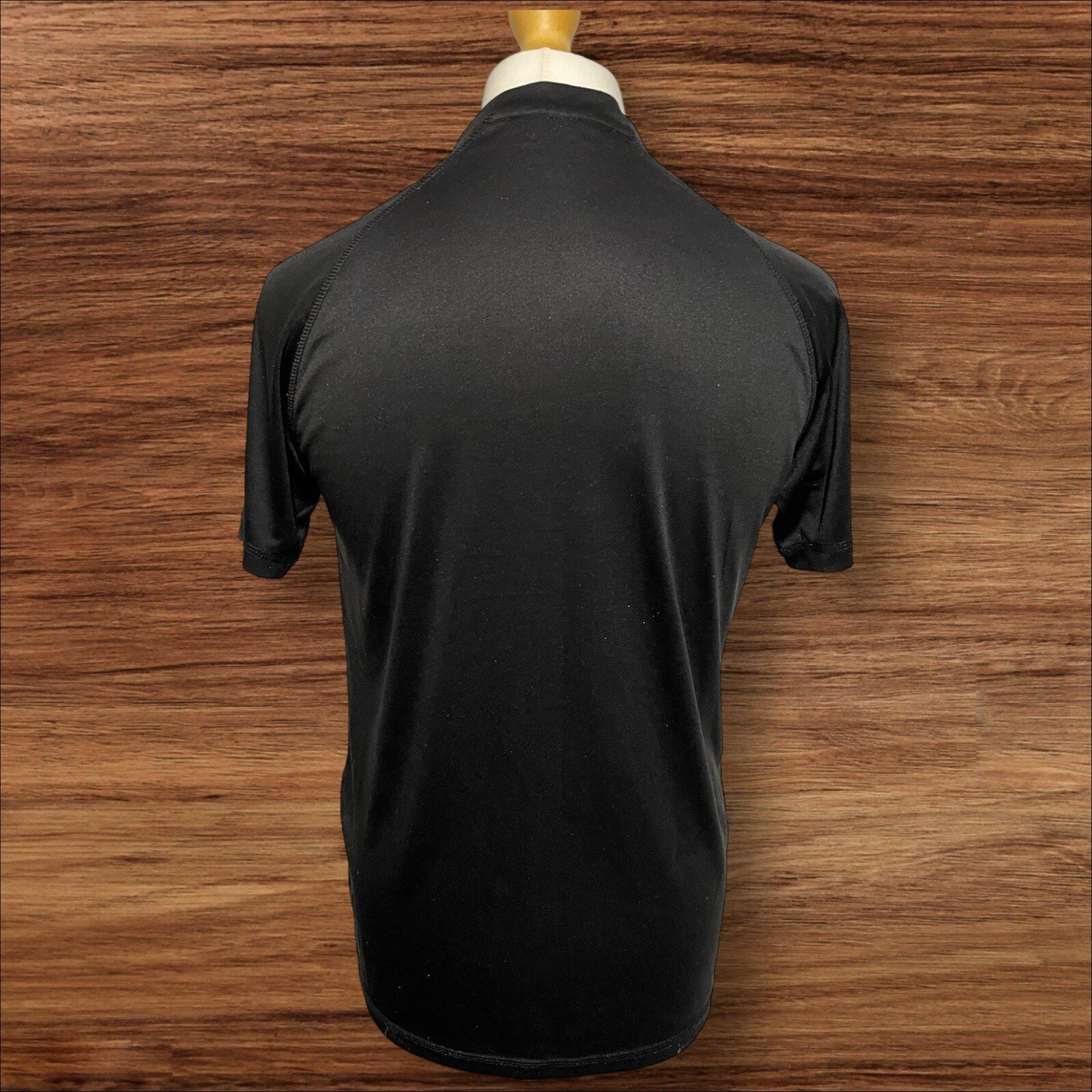 Boohoo Man Black Polyester Gym Top Front Motif Short Sleeve Size L