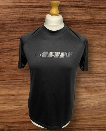 Boohoo Man Black Polyester Gym Top Front Motif Short Sleeve Size L