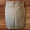Camaieu Taupe Lined Linen Straight Skirt With Detail Bottom Size 10
