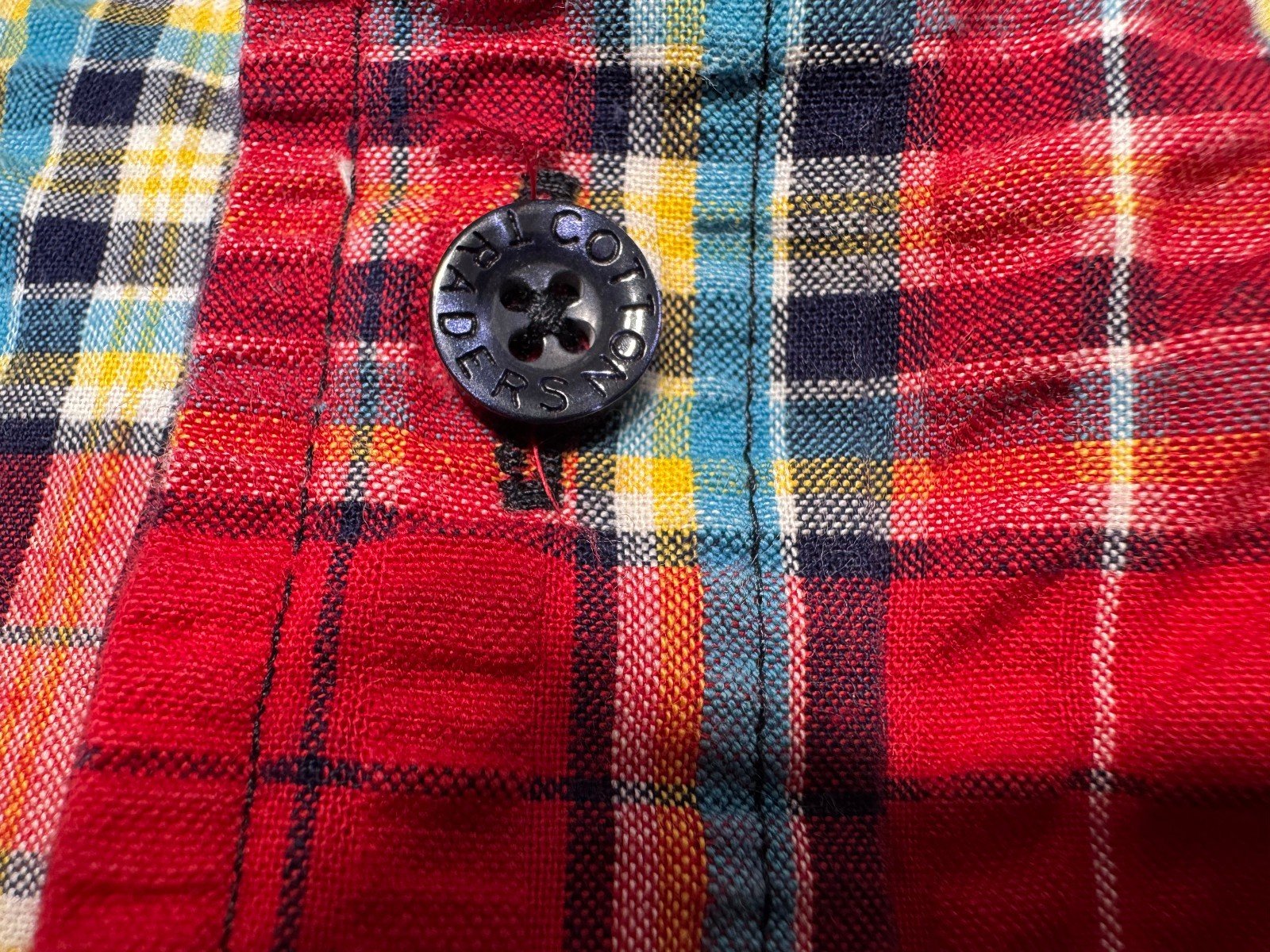 Cotton Traders Check Cotton Seersucker Short Sleeve Shirt Size 2XL