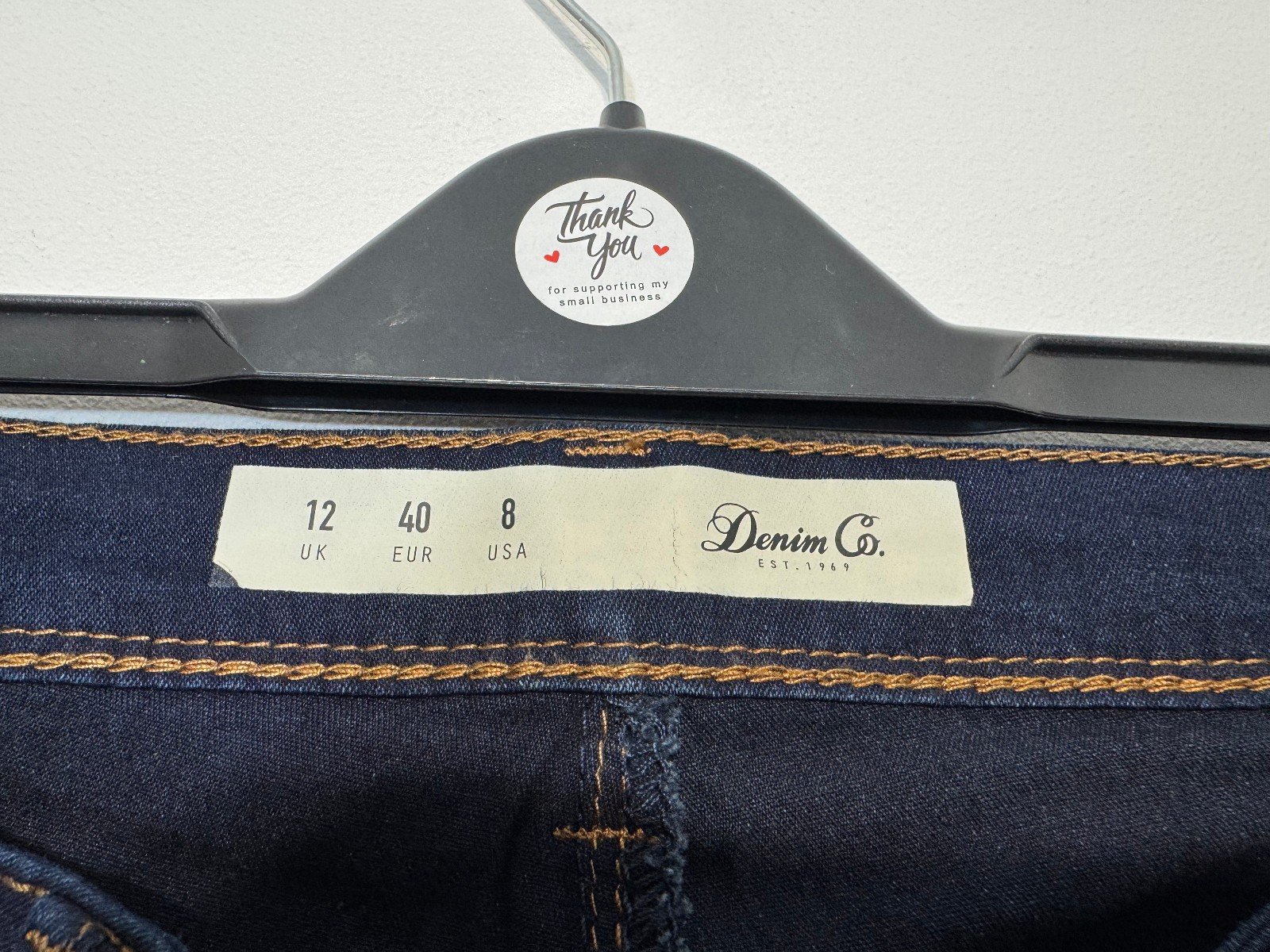 Dark Blue Stretch Skinny Jeans Size 12