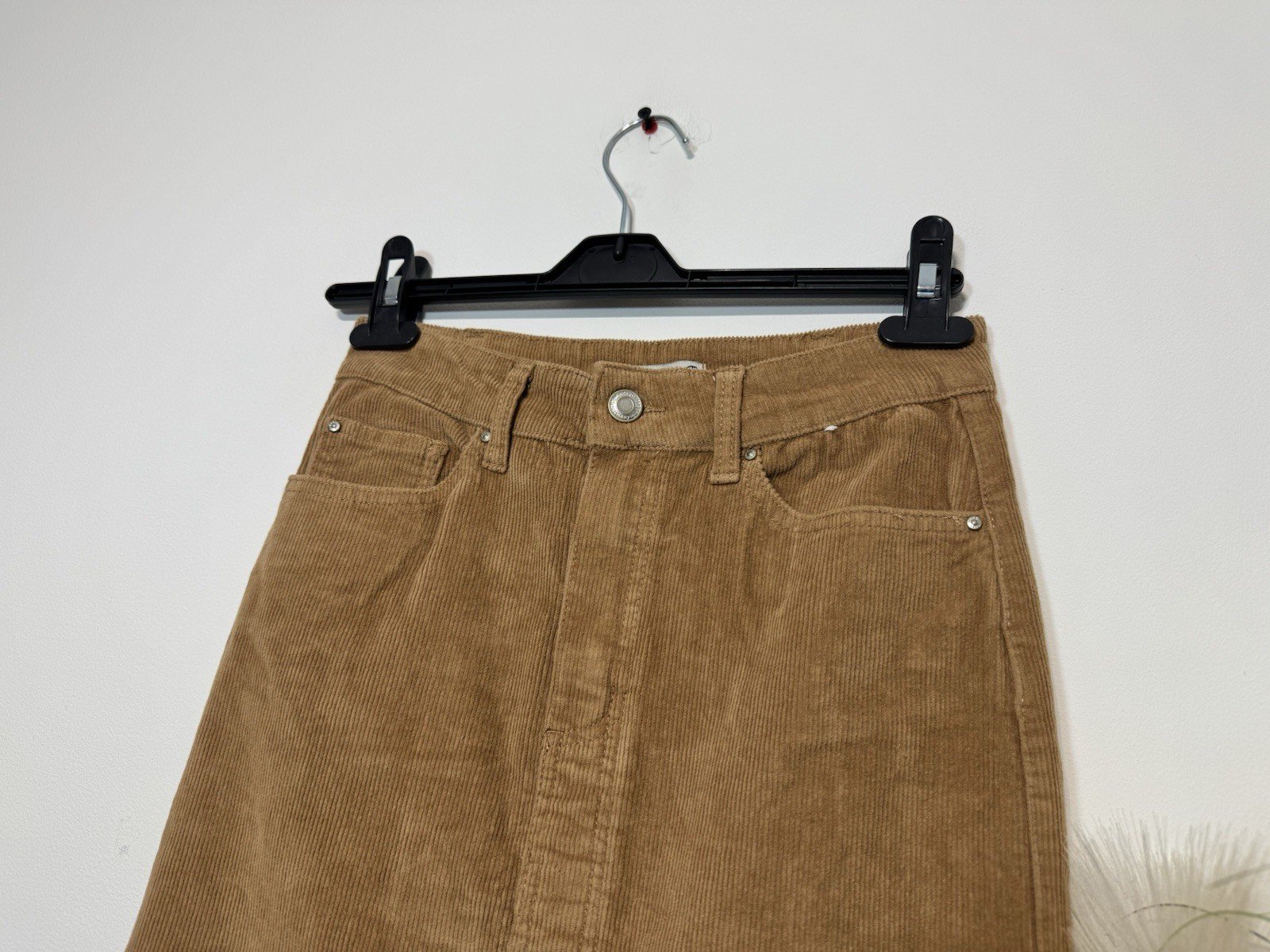 Denim Co Caramel Fine Cord Stretch Pencil Skirt Size 6