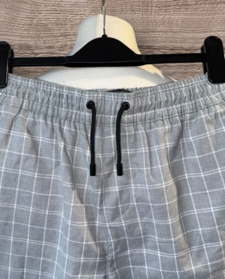 Denim&Co Grey Check Bermuda Shorts Elasticated Waist Drawstring  Pockets XS