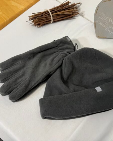 George Grey Fleece Lined Hat & Glove Set One Size