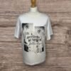 George White Cotton T-shirt With Front Motif Size 14