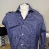 M&S Satorial Superior 2 Fold Cotton Stripe Shirt Neck 15