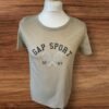 Mens Gap Beige Sports T Shirt Short Sleeve Front Motif Size S
