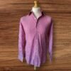 Mens Linea Pink And White Stripe Cotton Shirt 15.5 In Collar Relaxed Fit