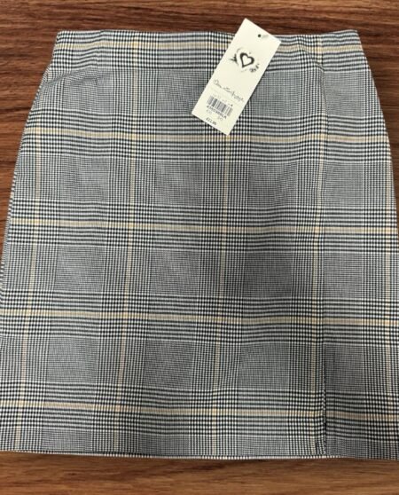 NEW Miss Selfridge Stretch Check Pencil Skirt With Slight Split Front Size 4