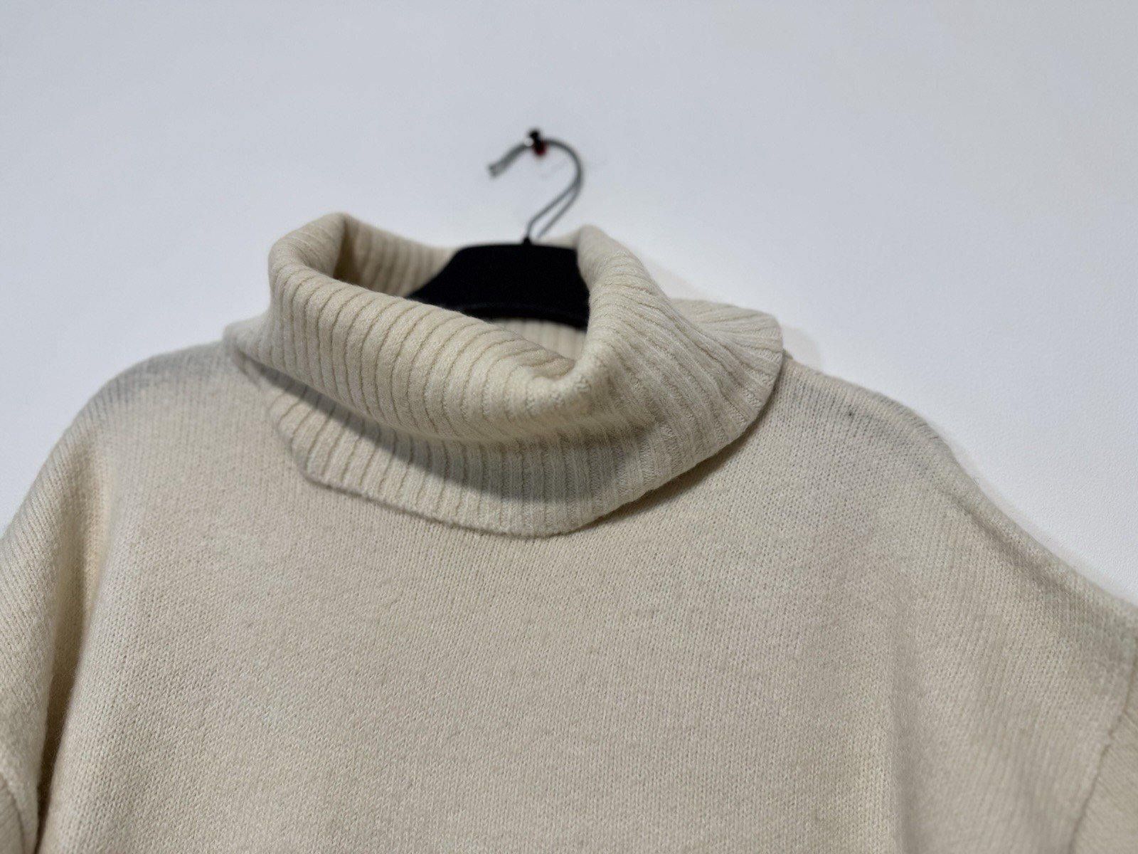 New Look Ivory Cowl Neck Acrylic Blend Knit Dress Size S