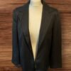 PLT Black Open Front Lined Blazer Long Sleeve Collar Size 12