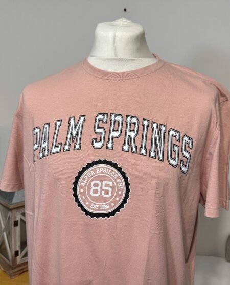 Pink Graphic Cotton T-Shirt Size 2XL