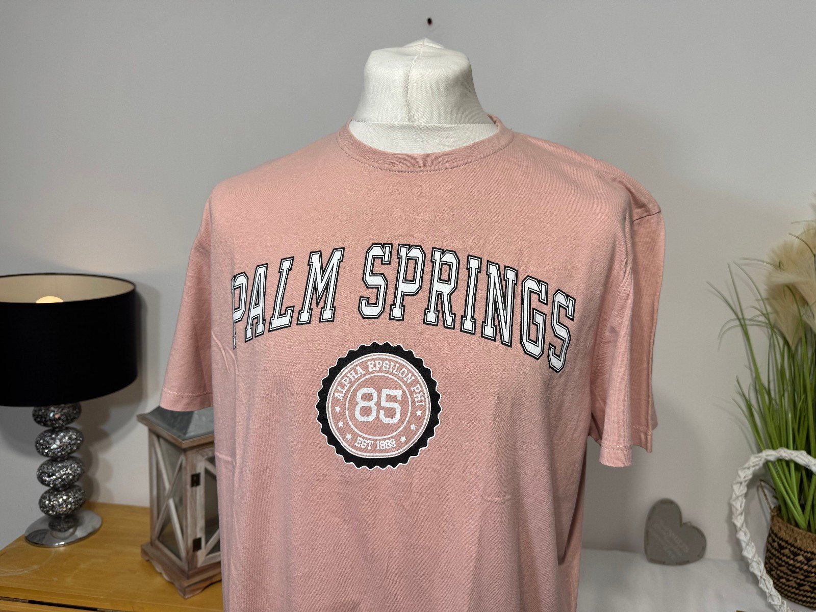 Pink Graphic Cotton T-Shirt Size 2XL