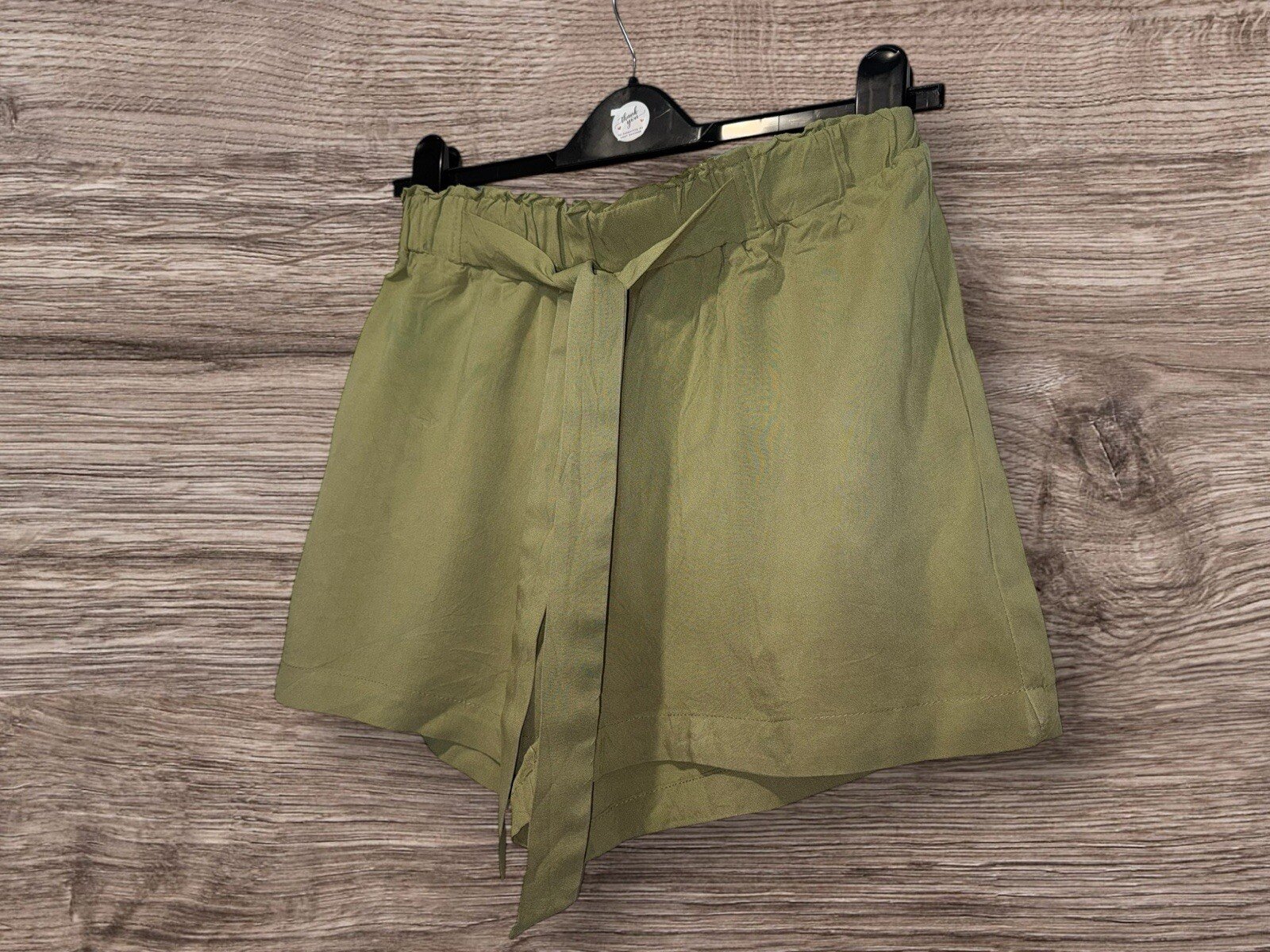 Primark Kharki Shorts Elasticated Waist With Tie Size 12