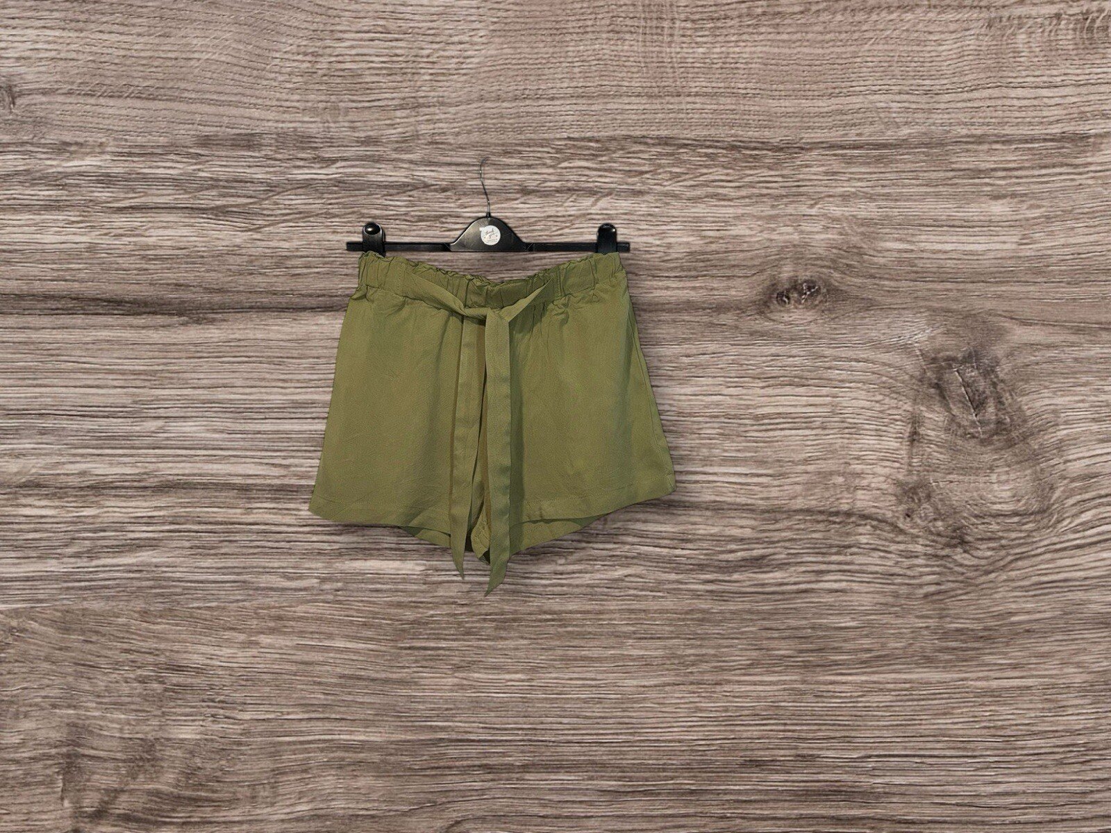 Primark Kharki Shorts Elasticated Waist With Tie Size 12