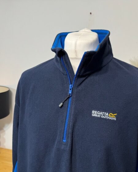 Regatta Navy 1/4 Zip Funnel Neck Fleece Size 2XL