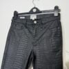 River Island Black Textured Skinny Fit Faux Leather Jeans Size 12L