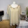 Roman Originals Cream Embroidered Top Size XL