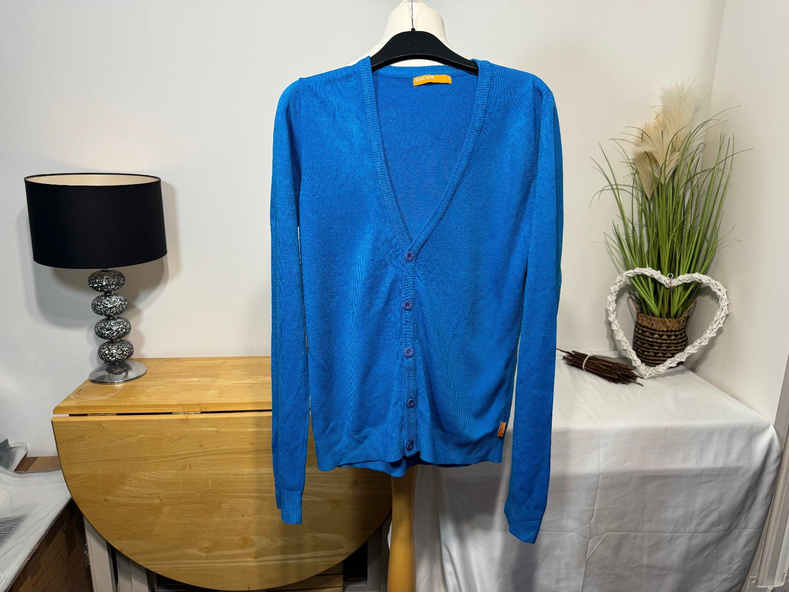 SoulCal Azure Blue Button Thru Knit Cardigan Size S