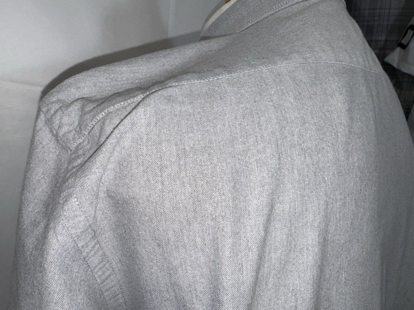 Taylor & Wright Light Grey Cotton Shirt Button Down Collar Neck 16.5