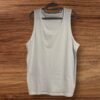 White Cotton Vest Top Size XL