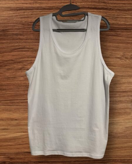 White Cotton Vest Top Size XL