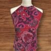 Womens Be Beau Pink Paisley Halter Neck Top Steel Ring Neck Size 12