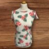 Womens Dorothy Perkins White Floral Short Sleeved Top Size 10