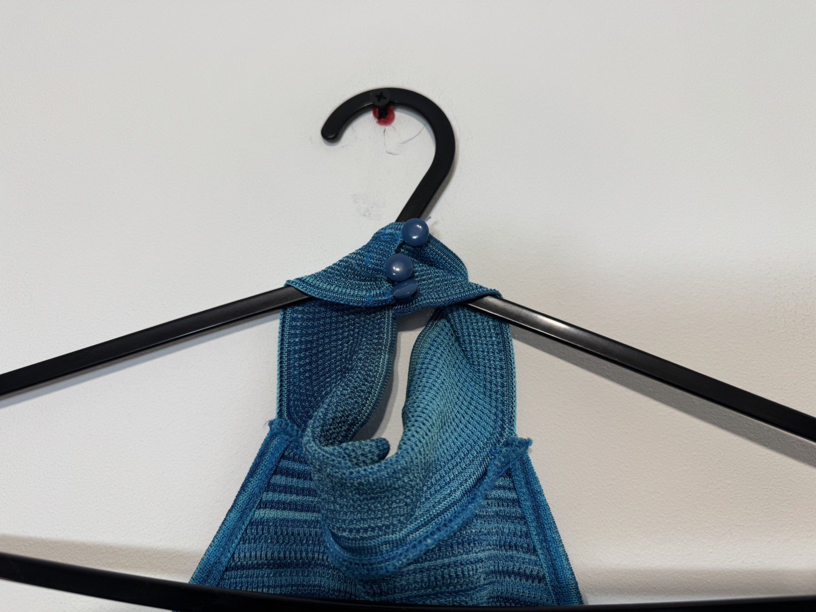 Zara Two Tone Blue Stretch High Neck Halter Top Size 8-10