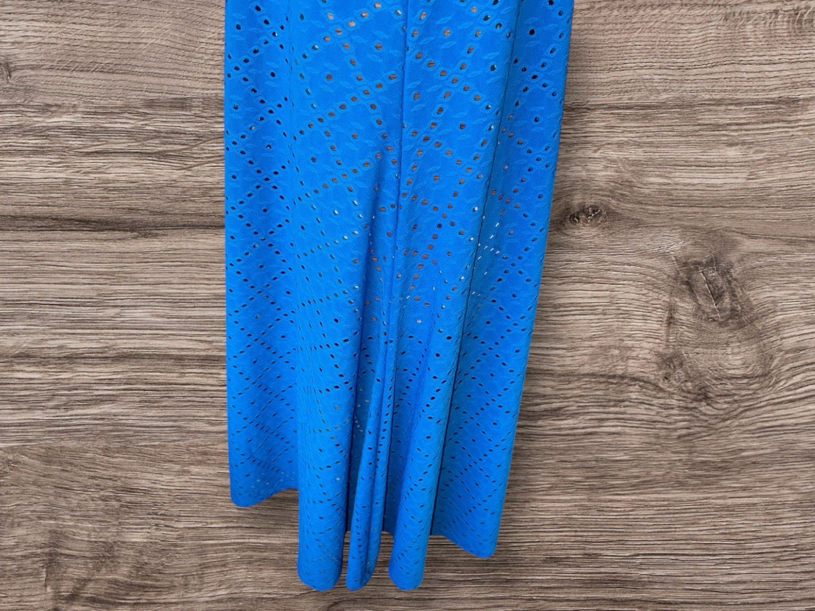 Zooni Royal Blue Broderie Stretch Swing Summer Dress Size 14