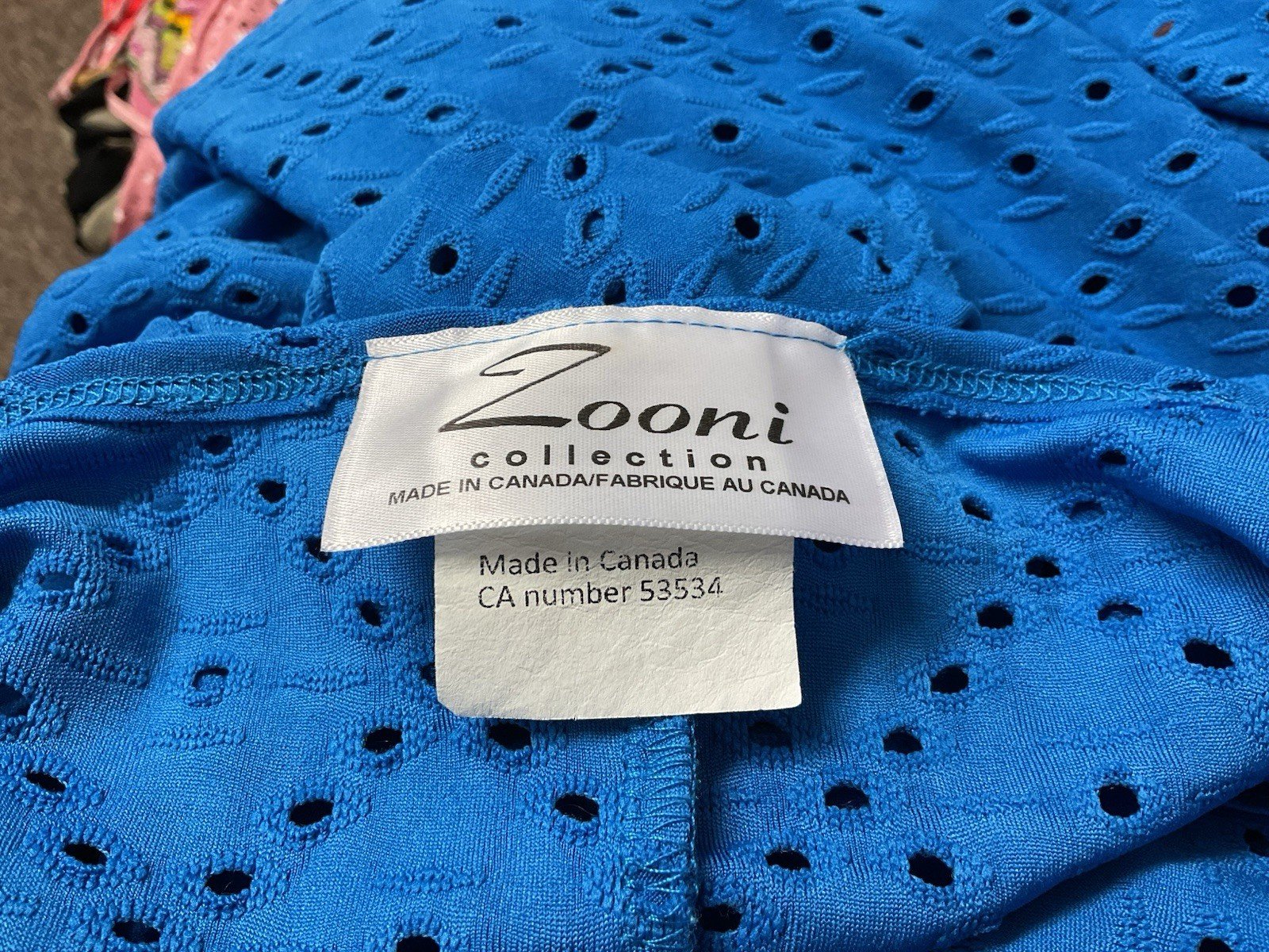 Zooni Royal Blue Broderie Stretch Swing Summer Dress Size 14