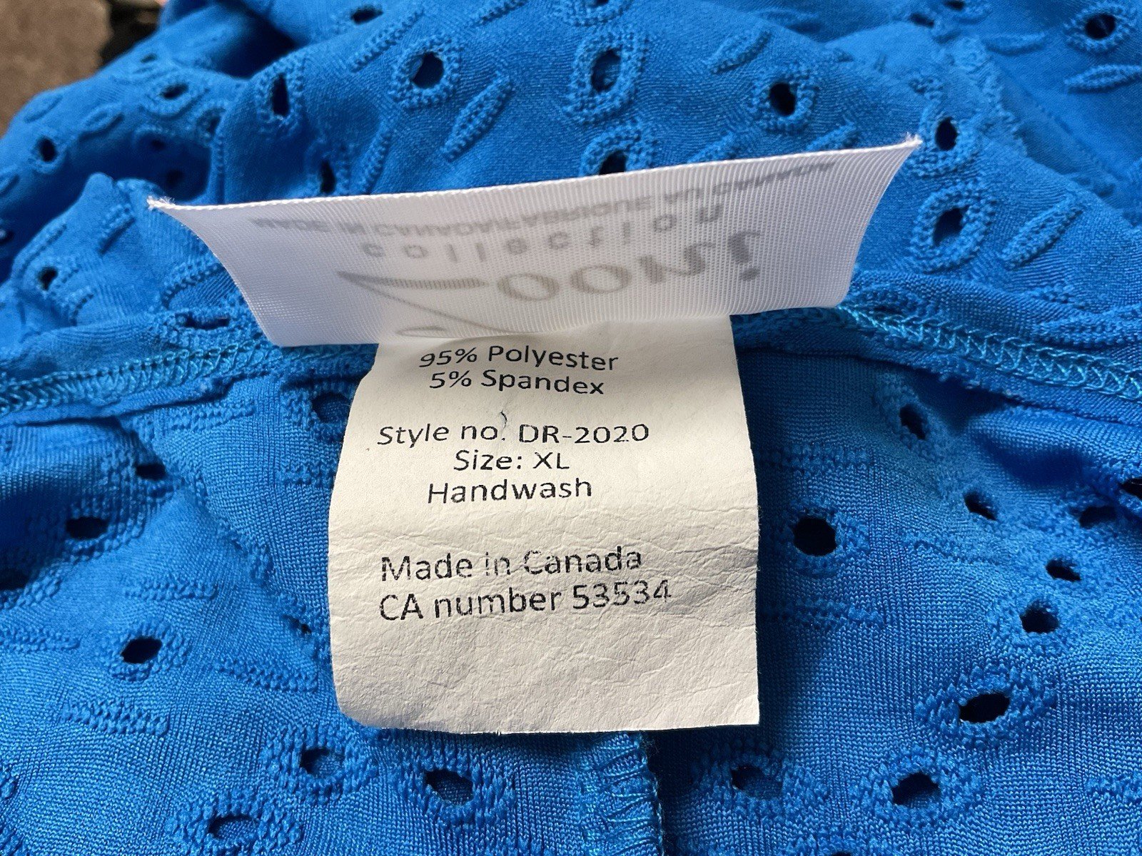 Zooni Royal Blue Broderie Stretch Swing Summer Dress Size 14