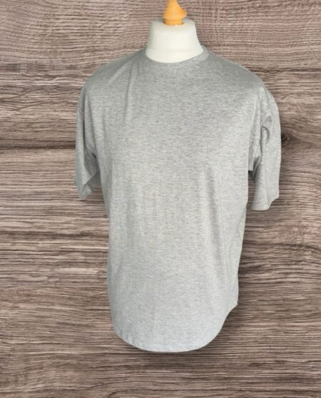 BNWT Primark Marl Grey Cotton Blend Crew Neck T-shirt Size L