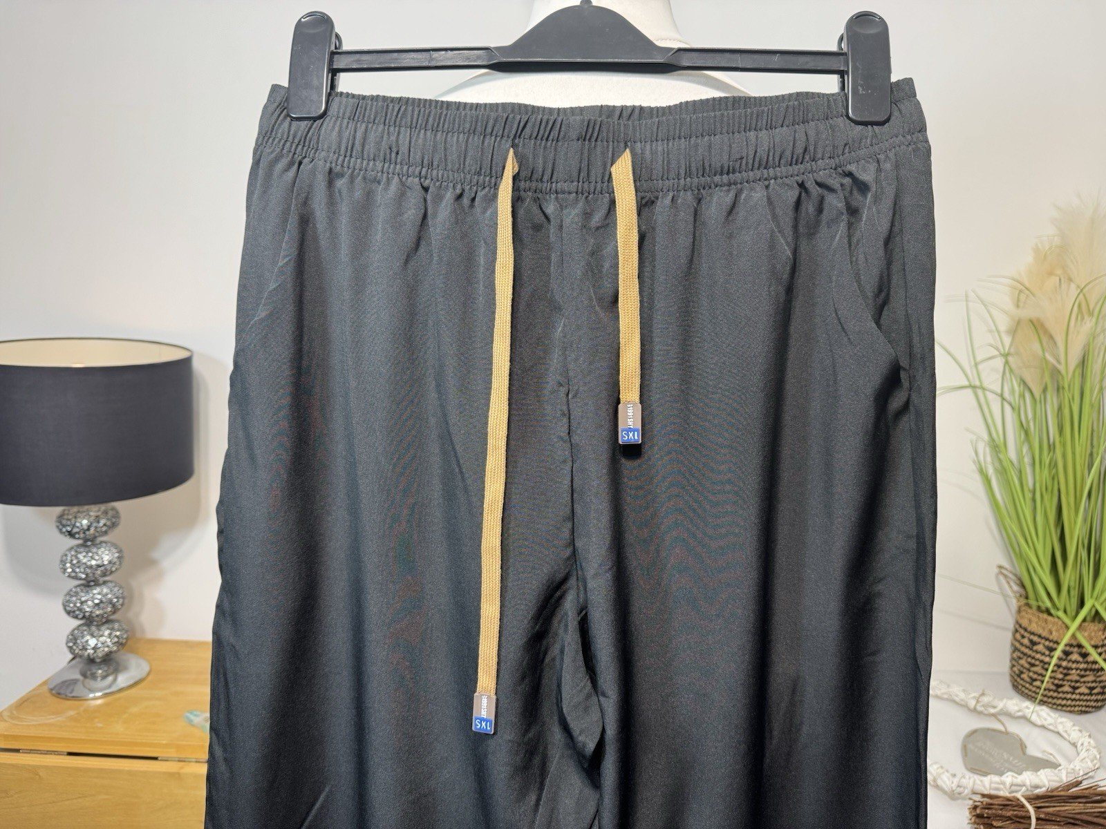 Black Lightweight Straight Fit Joggers Size 2XL