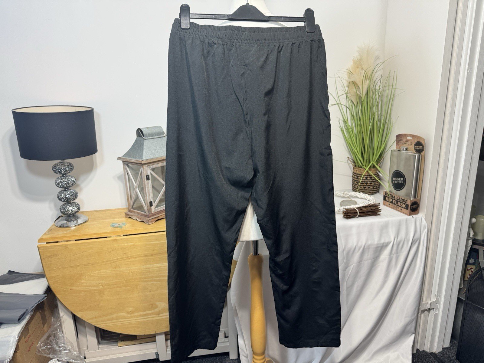 Black Lightweight Straight Fit Joggers Size 2XL