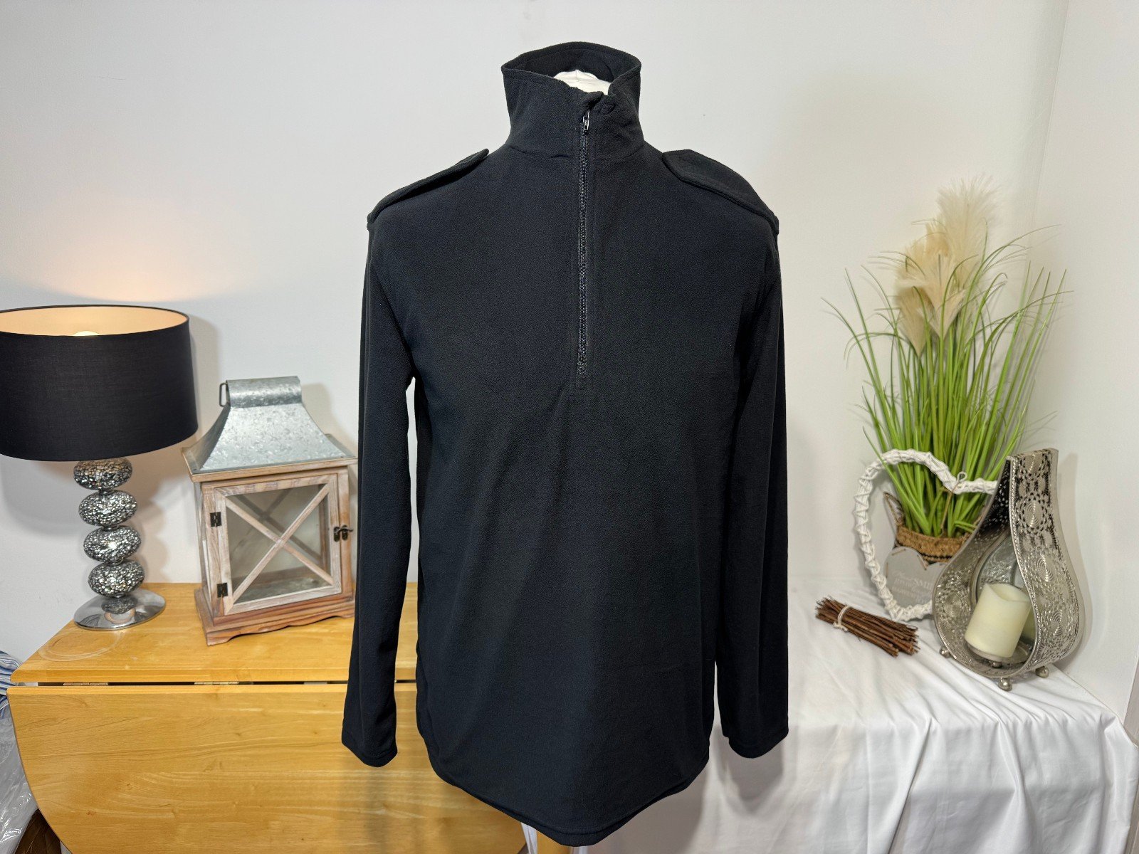Churchill Hunter Apparel Black Super Soft 1/4 Zip Funnel Neck Fleece Size M