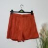 Coral Textured Wave Stretch High Waisted Shorts Size 12-14