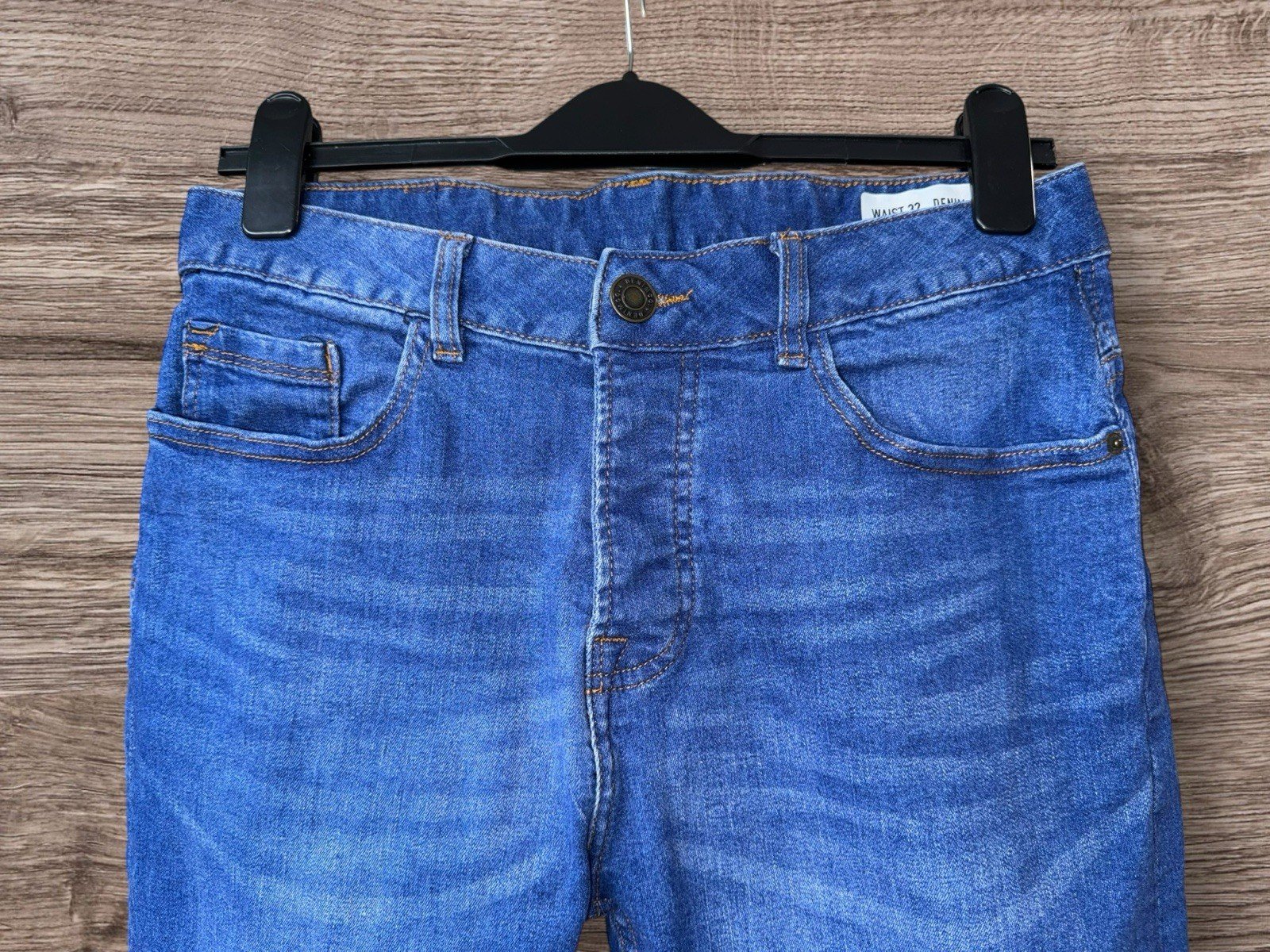 Denim & Co Indigo Denim Button Fly Shorts Waist 32in