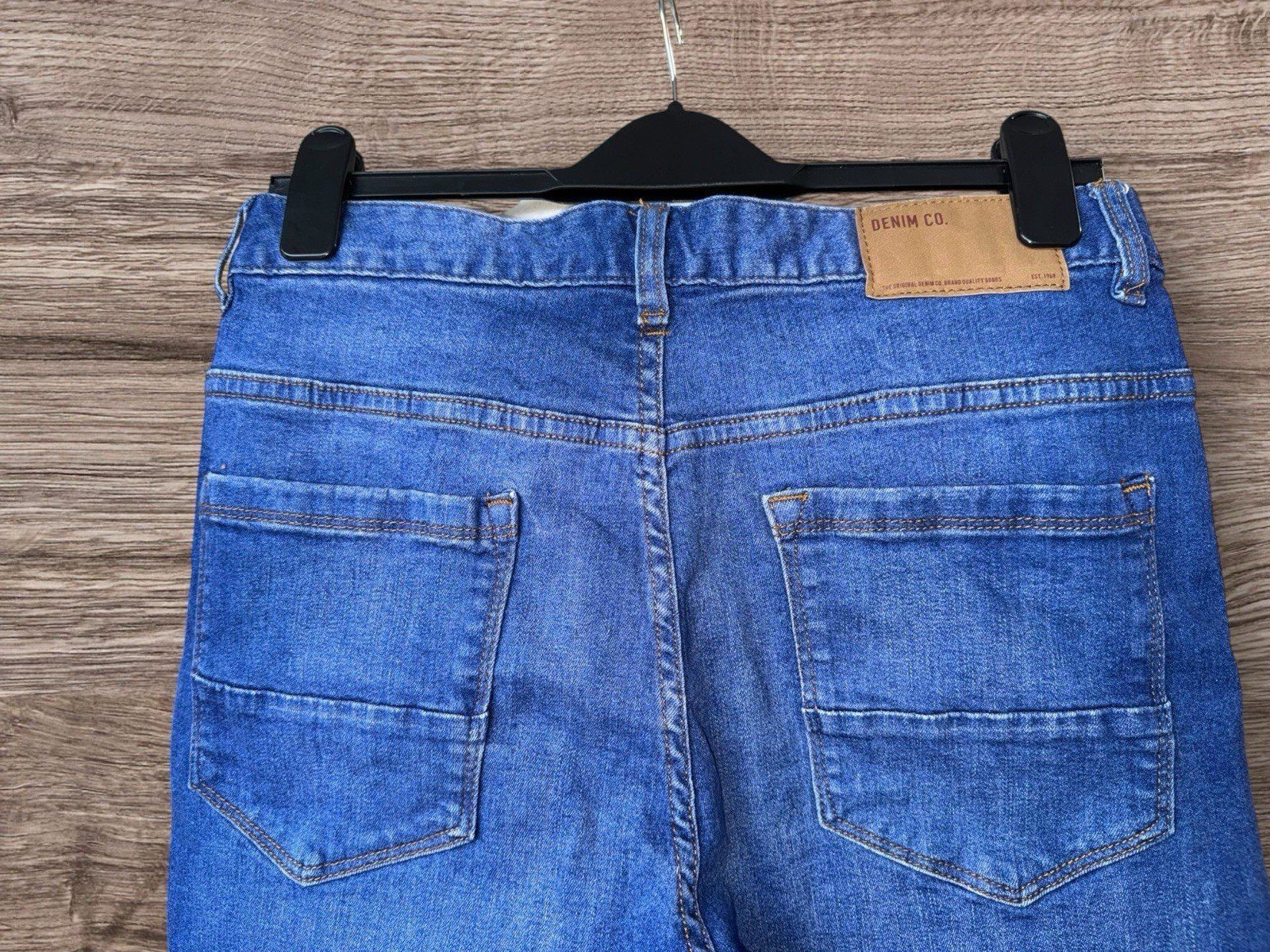 Denim & Co Indigo Denim Button Fly Shorts Waist 32in