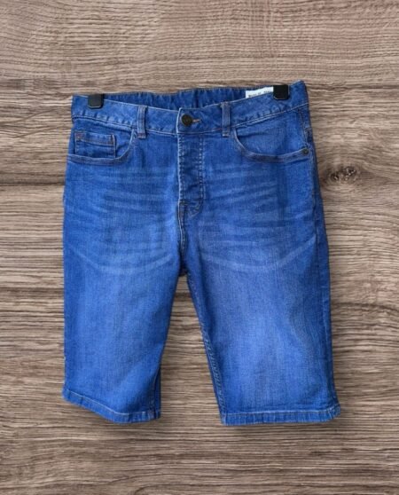 Denim & Co Indigo Denim Button Fly Shorts Waist 32in