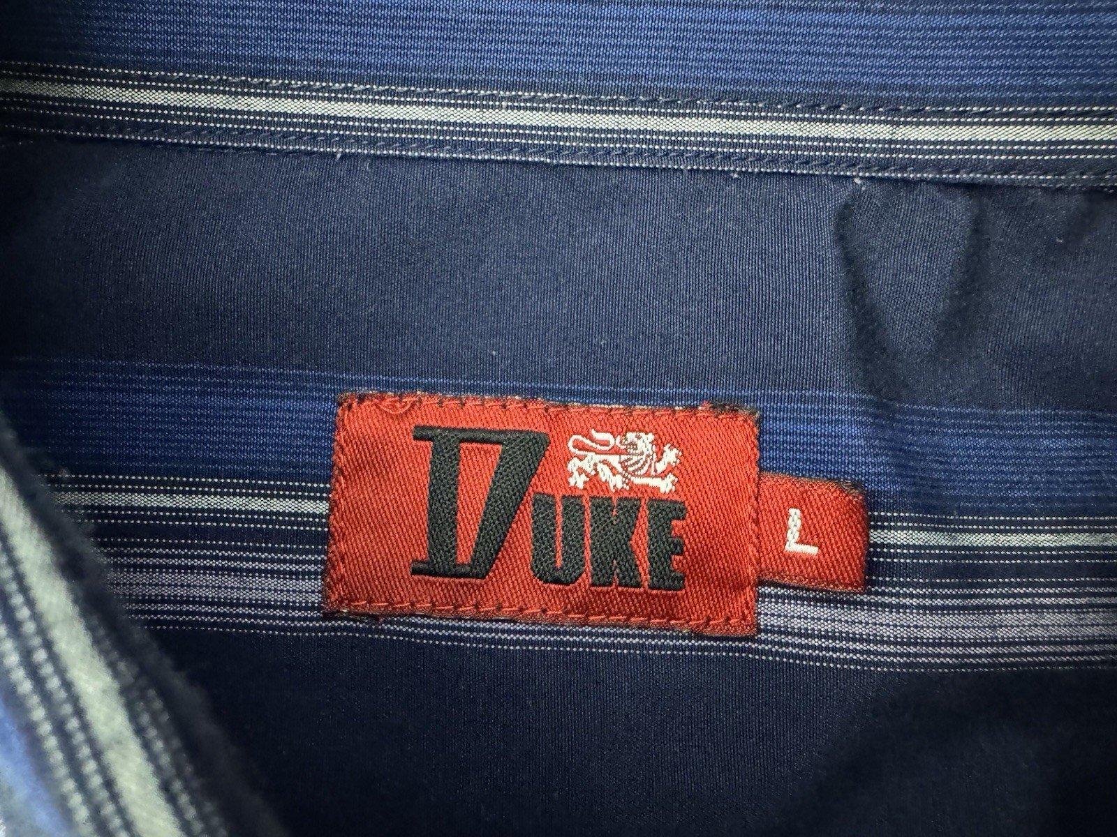 Duke Stripe Long Sleeve Shirt Size L