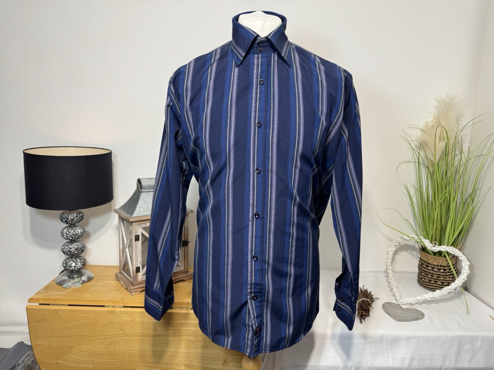 Duke Stripe Long Sleeve Shirt Size L