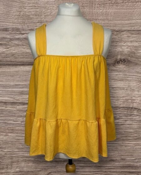 George Mustard Stretch Strappy Top Frill Hem Size 18